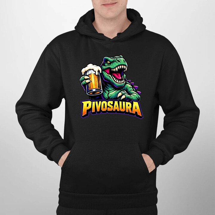 Pivosaura - pánská mikina s potiskem