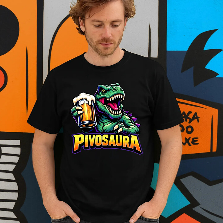 Pivosaura - pánské tričko s potiskem