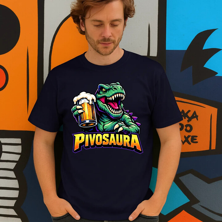 Pivosaura - pánské tričko s potiskem