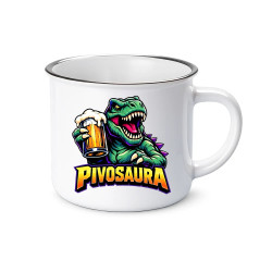 Pivosaura  - keramický smaltovaný hrneček s potiskem