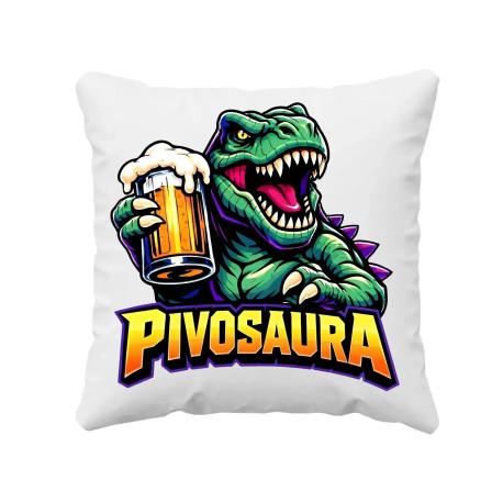 Pivosaura - polštář s potiskem