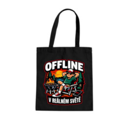 Offline v reálném světě - taška s potiskem
