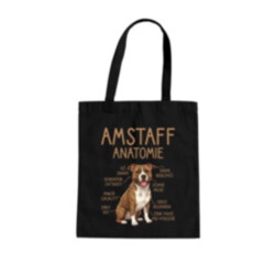 Amstaff – anatomie - taška s potiskem