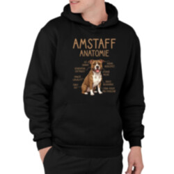 Amstaff – anatomie - pánská mikina s potiskem