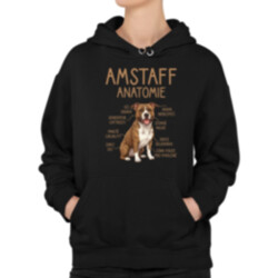 Amstaff – anatomie - dámská mikina s potiskem