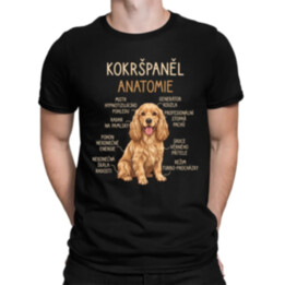 Cocker Spaniel anatomia - pánské tričko s potiskem