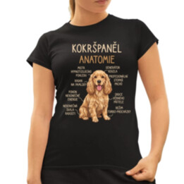 Cocker Spaniel anatomia  - dámské tričko s potiskem