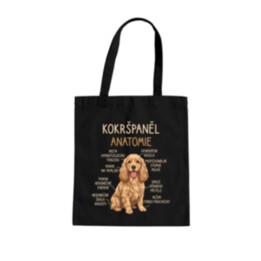 Cocker Spaniel anatomia - taška s potiskem