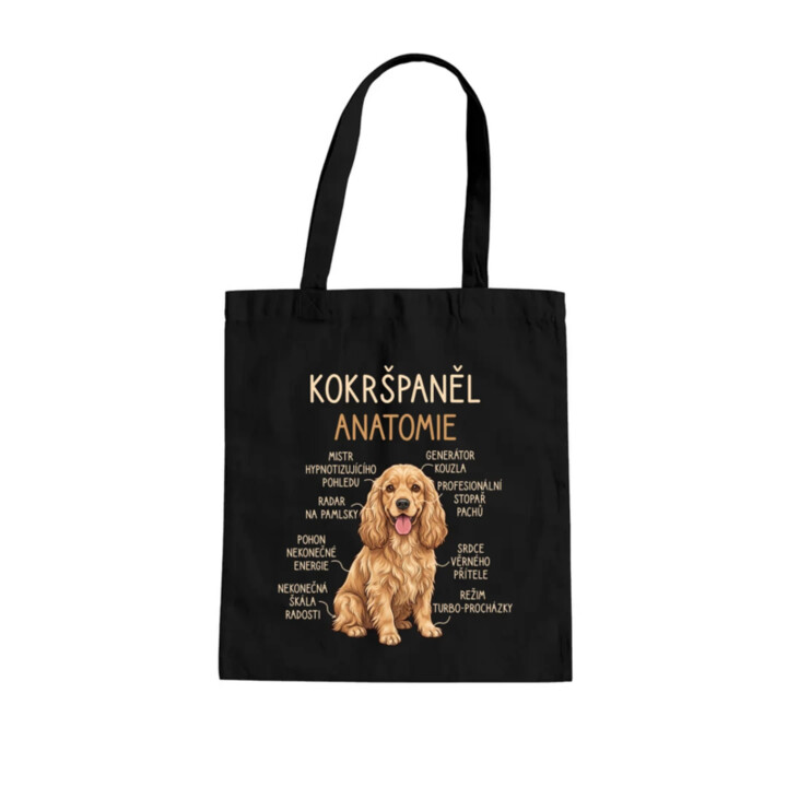 Cocker Spaniel anatomia - taška s potiskem