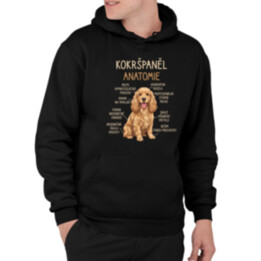 Cocker Spaniel anatomia - pánská mikina s potiskem