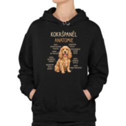 Cocker Spaniel anatomia - dámská mikina s potiskem