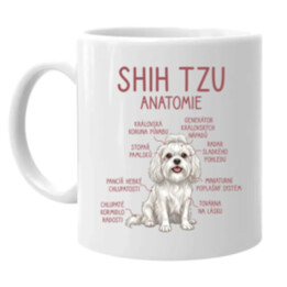 Shih Tzu – anatomie - hrnek s potiskem
