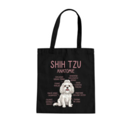 Shih Tzu – anatomie - taška s potiskem