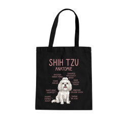 Shih Tzu – anatomie - taška s potiskem