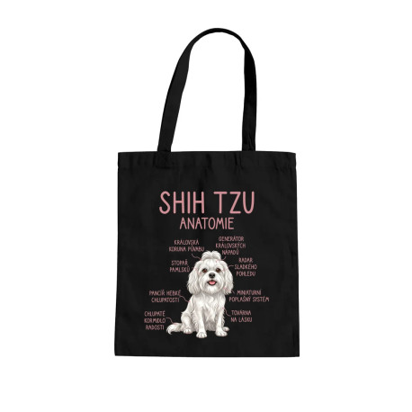 Shih Tzu – anatomie - taška s potiskem