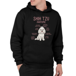 Shih Tzu – anatomie - pánská mikina s potiskem
