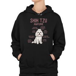 Shih Tzu – anatomie - dámská mikina s potiskem