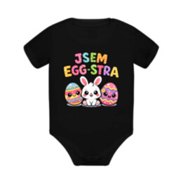 Jsem egg-stra - dětské body s potiskem