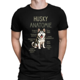 Husky – anatomie - pánské tričko s potiskem