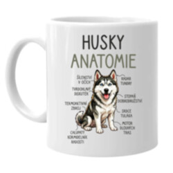 Husky – anatomie - hrnek s potiskem