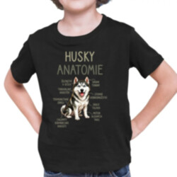 Husky – anatomie - dětské tričko s potiskem