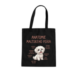Anatomie maltského psíka - taška s potiskem