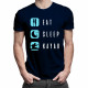 Eat / Sleep / Kayak - pánská trička s potiskem
