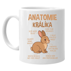 Anatomie králíka - hrnek s potiskem