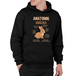 Anatomie králíka - pánská mikina s potiskem