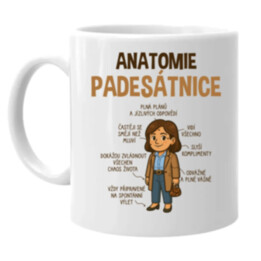 Anatomie padesátnice - hrnek s potiskem