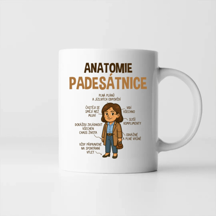 Anatomie padesátnice - hrnek s potiskem
