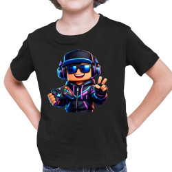 Hráč s ovladačem - dětské tričko s potiskem pro fanoušky Roblox