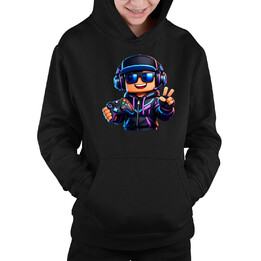 Hráč s ovladačem - dětská mikina s kapucí pro fanoušky Roblox