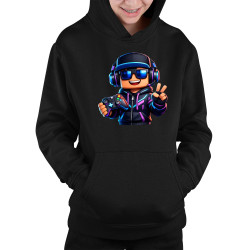Hráč s ovladačem - dětská mikina s kapucí pro fanoušky Roblox