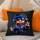 Hráč s ovladačem - černý polštář s potiskem pro fanoušky Roblox