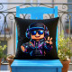 Hráč s ovladačem - černý polštář s potiskem pro fanoušky Roblox