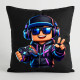 Hráč s ovladačem - černý polštář s potiskem pro fanoušky Roblox