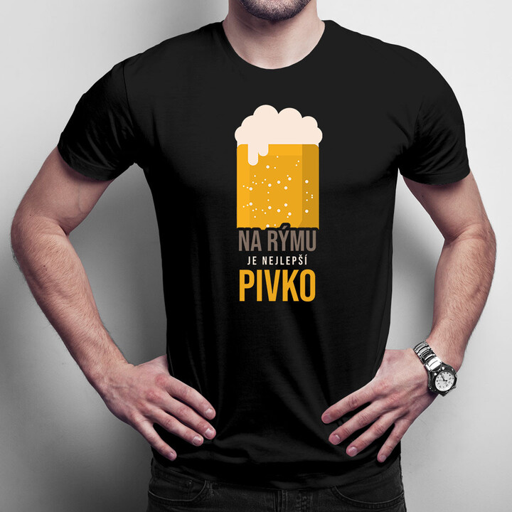 Na rýmu je nejlepší pivko - pánské tričko s potiskem