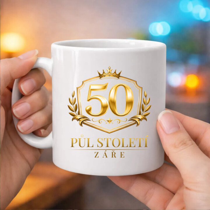 50 - půl století záře - hrnek s potiskem
