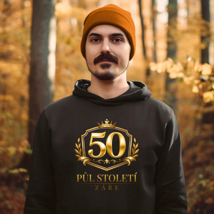 50 - půl století záře - pánská mikina s potiskem