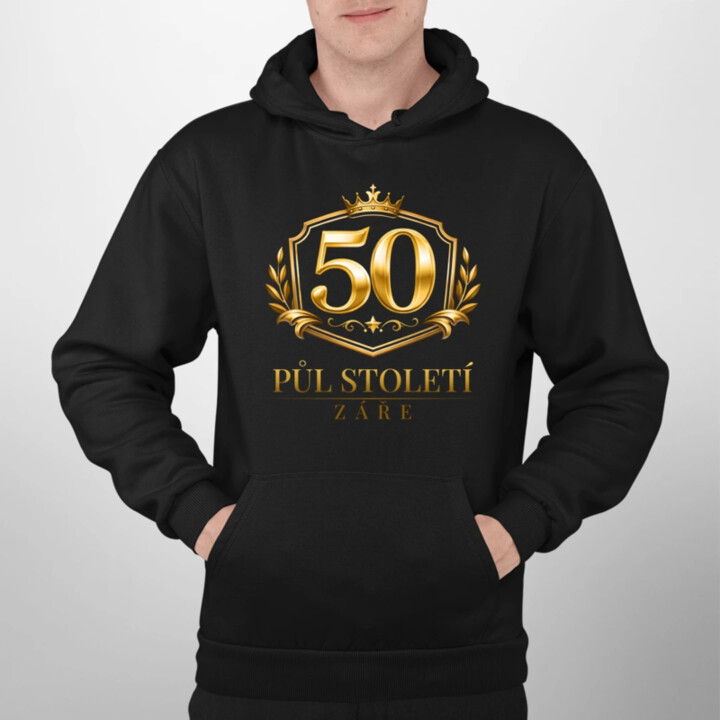 50 - půl století záře - pánská mikina s potiskem