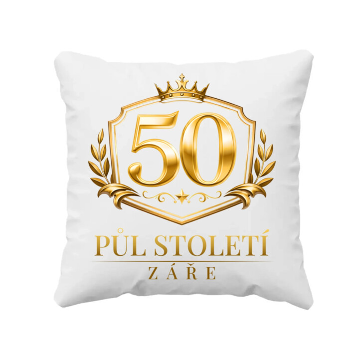 50 - půl století záře - polštář s potiskem