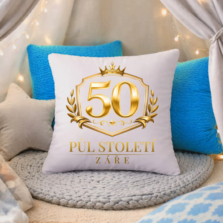 50 - půl století záře - polštář s potiskem