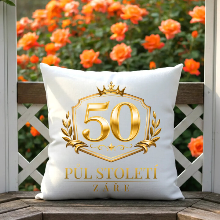 50 - půl století záře - polštář s potiskem
