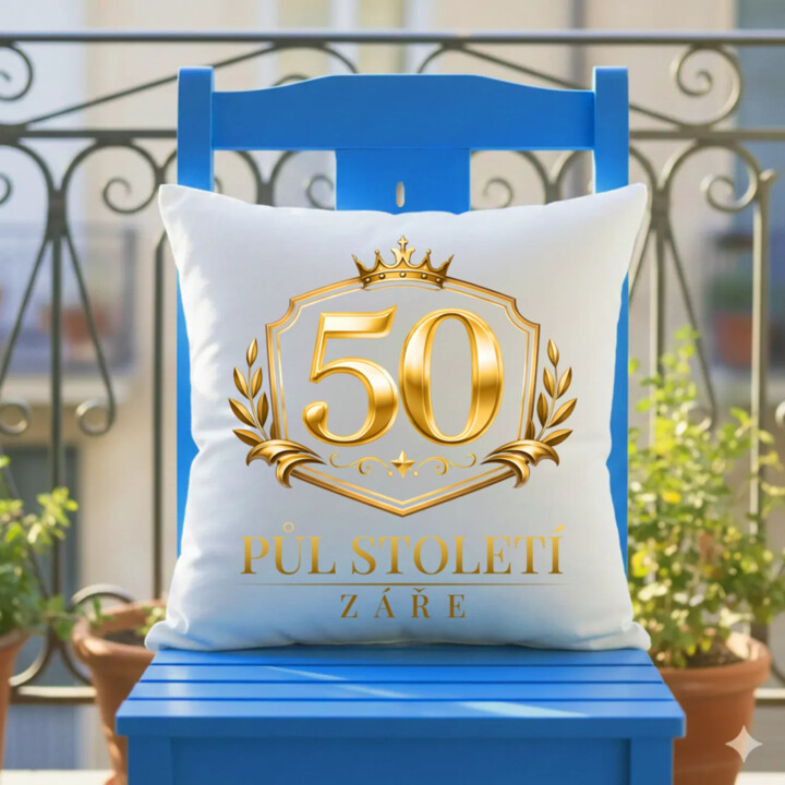 50 - půl století záře - polštář s potiskem