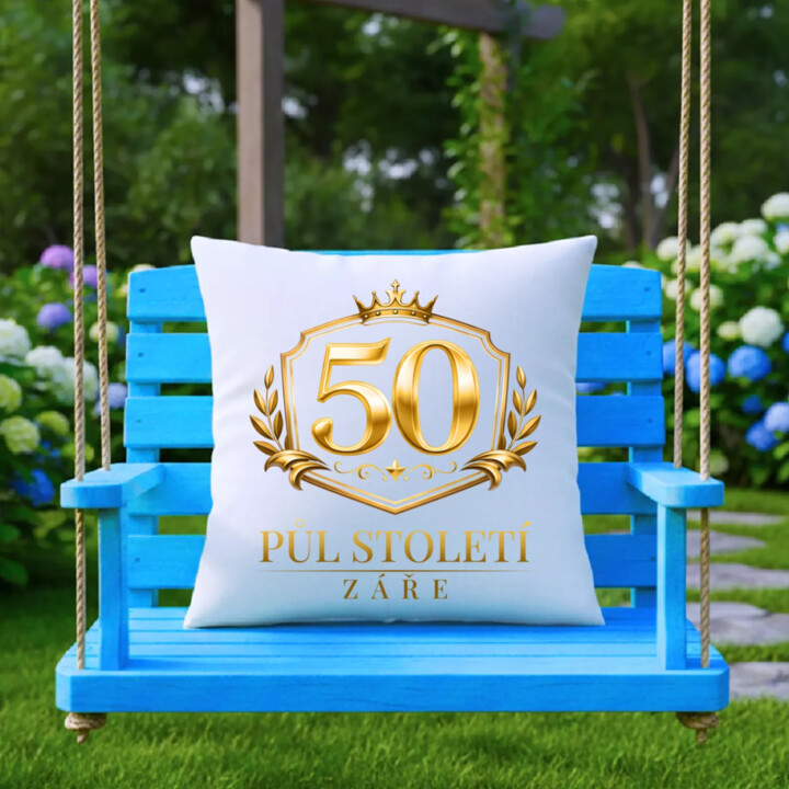 50 - půl století záře - polštář s potiskem