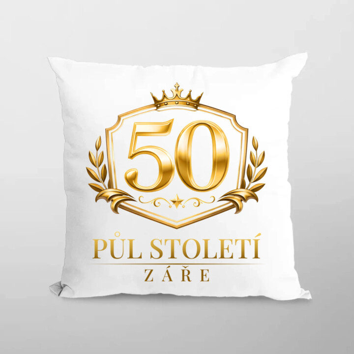 50 - půl století záře - polštář s potiskem