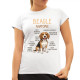 Beagle – anatomie  - dámské tričko s potiskem