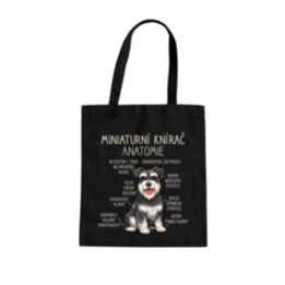 Miniaturní knírač – anatomie - taška s potiskem