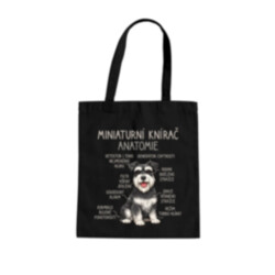 Miniaturní knírač – anatomie - taška s potiskem